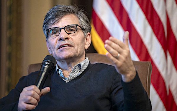George Stephanopoulos participates in a conversation on the history of the White House Situation Room with Situation Room staff and alumni, Thursday, May 9, 2024, in the Eisenhower Executive Office Building at the White House. (Official White House photo by Carlos Fyfe)