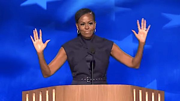 Michelle Obama speaks on Night 2 of the Democratic National Convention in Chicago on Tuesday, Aug. 20, 2024. (Video screenshot)