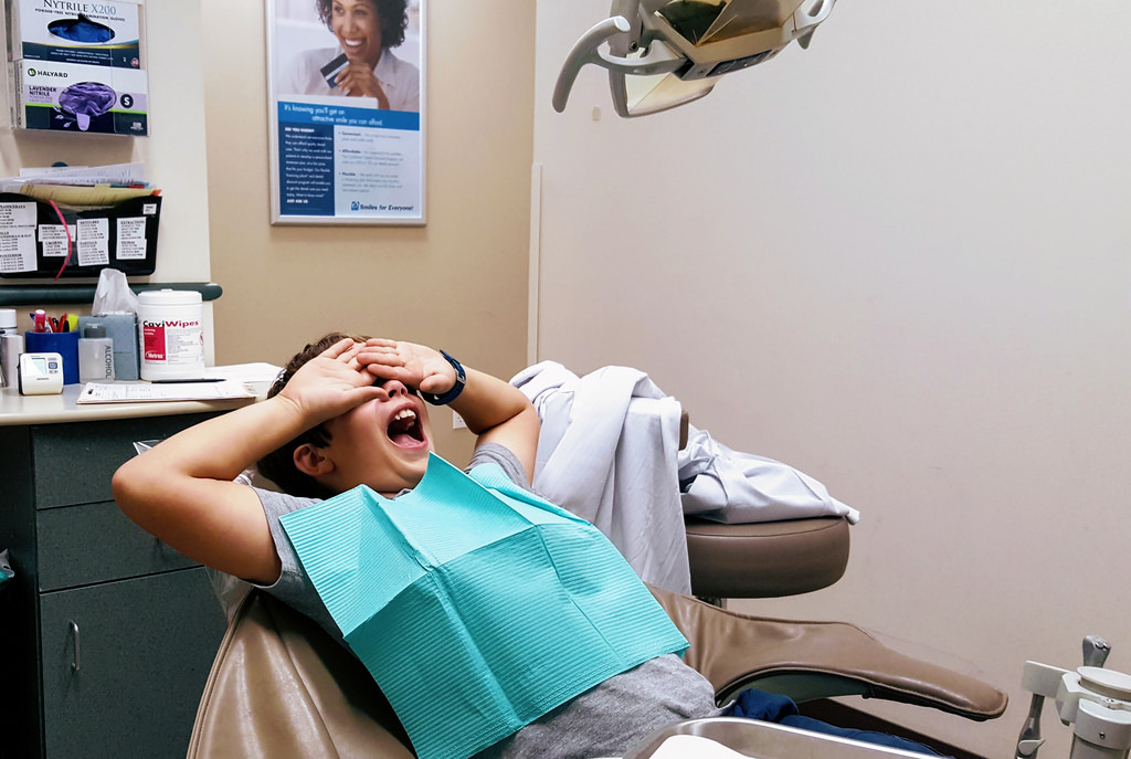 boy having anxiety in dental clinic 1