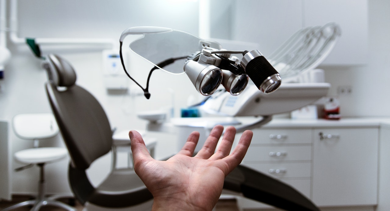 a dentist room full of dental care tools